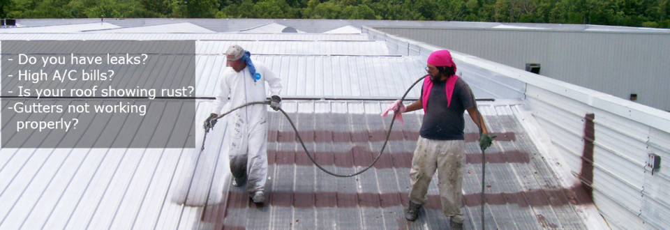 Metal roof white elastomeric roof coating
