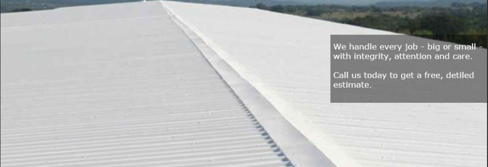 White elastomeric coating on metal roof North Carolina